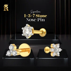 Signature 1+3+7 Stone Nose Pin