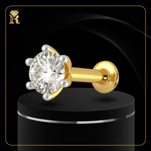 1 Stone Diamond Cut Nose Pin - 0.10CT