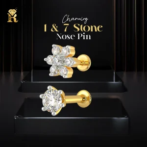 Charming 1 & 7 Stone Nose Pin