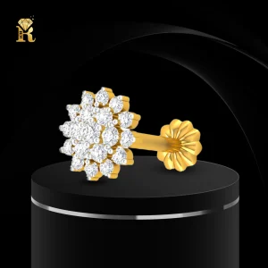 19 Stone Diamond Cut Nose Pin