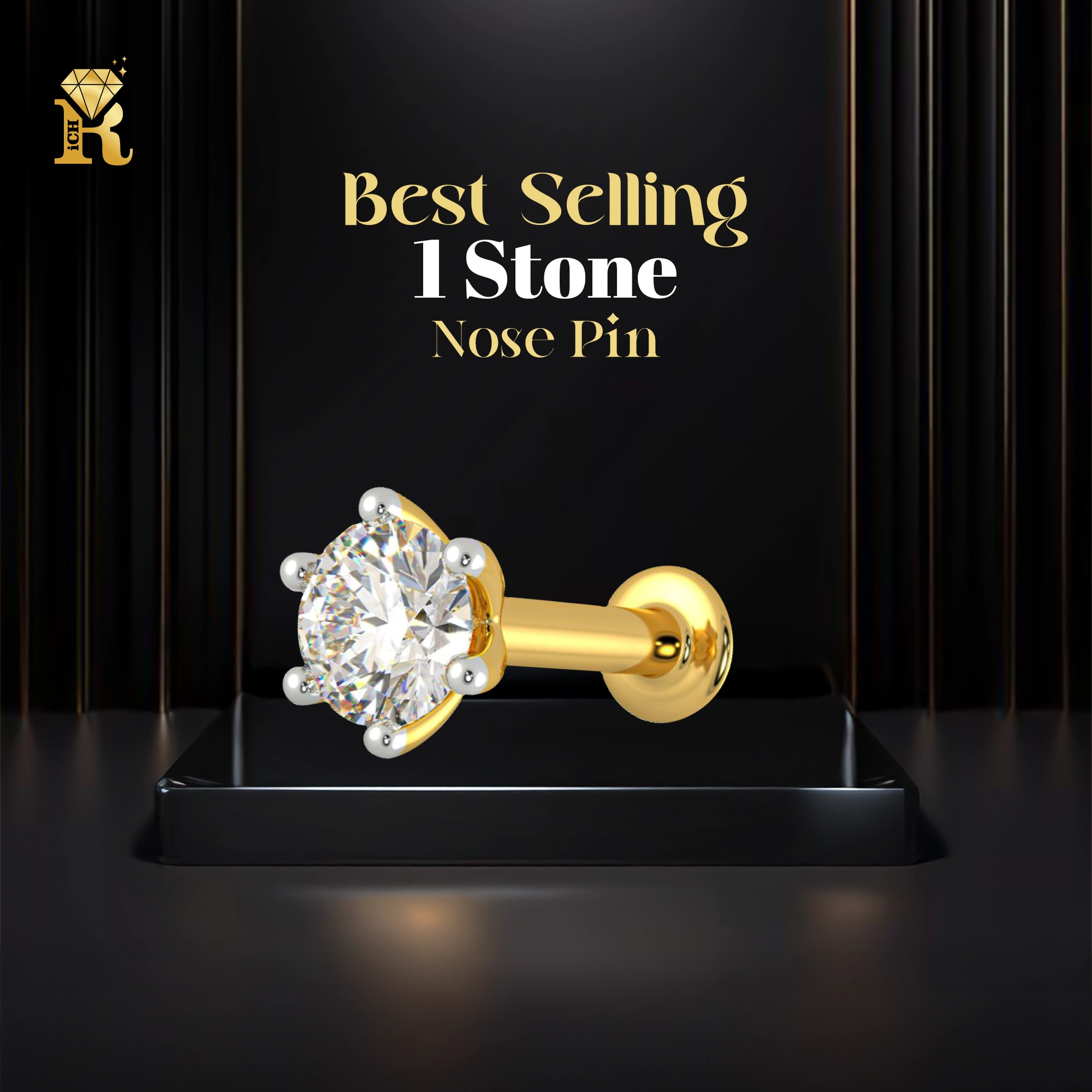 Best Selling 1 Stone Nose Pin