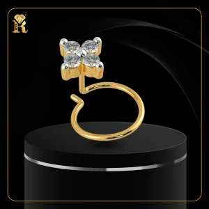 Stylish Crystal  4 Round Nose Pin