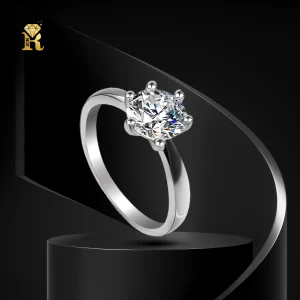 Diamond Cut One Stone Finger