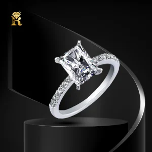Moissanite Diamond CUT Wedding Rings