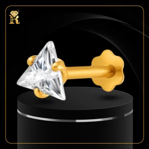 Triangle Diamond Cut Nose Pin